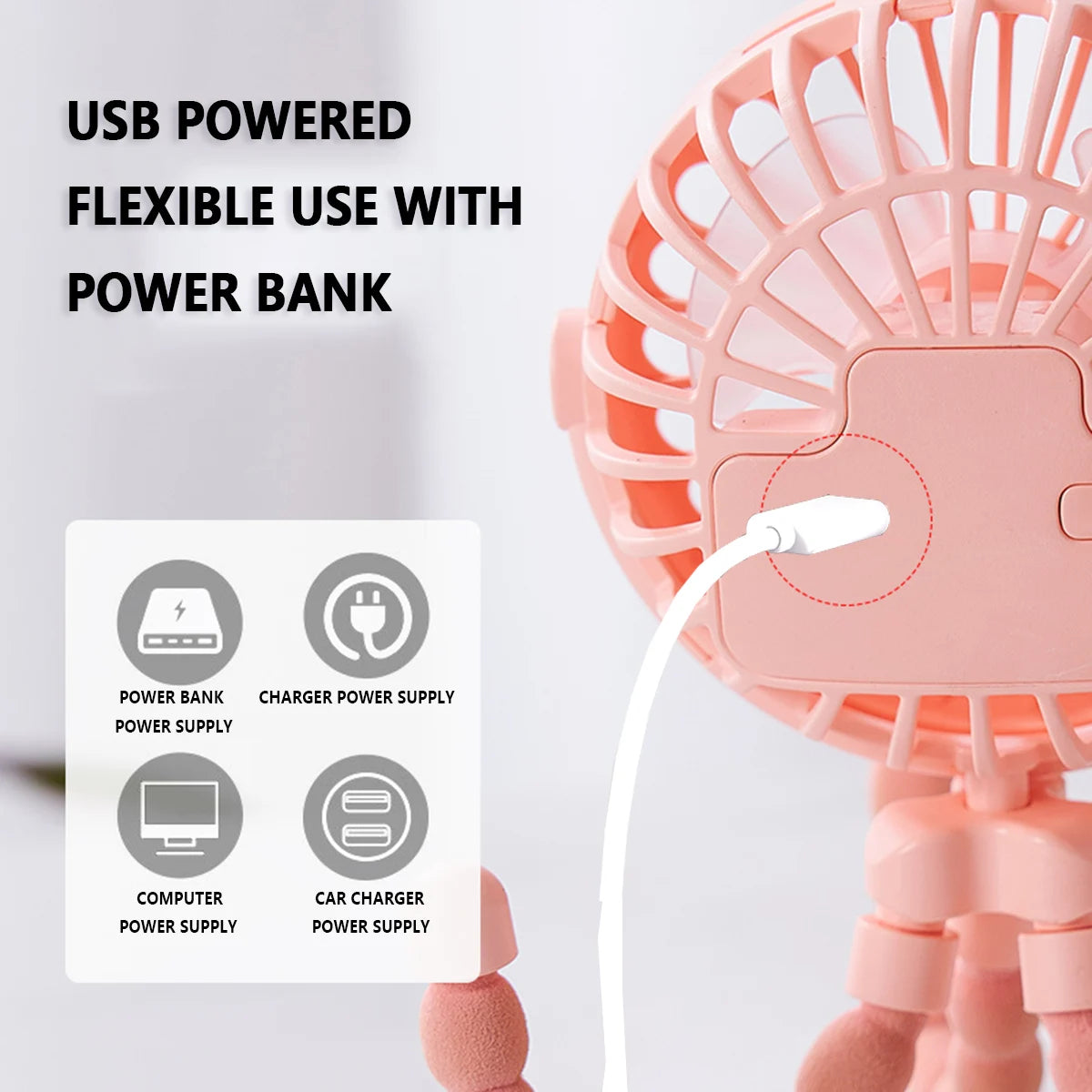 Octopus-shaped handheld fan